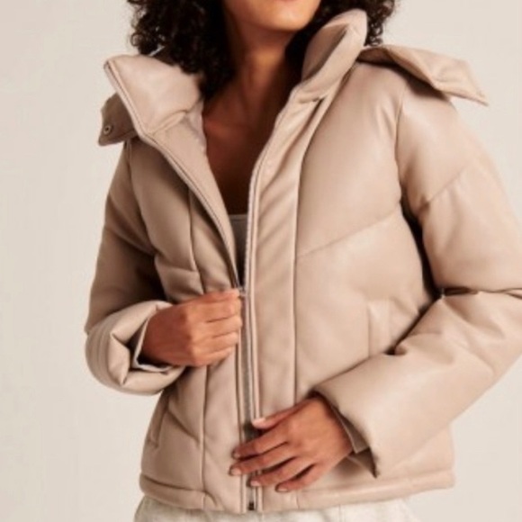 hooded mini puffer coat